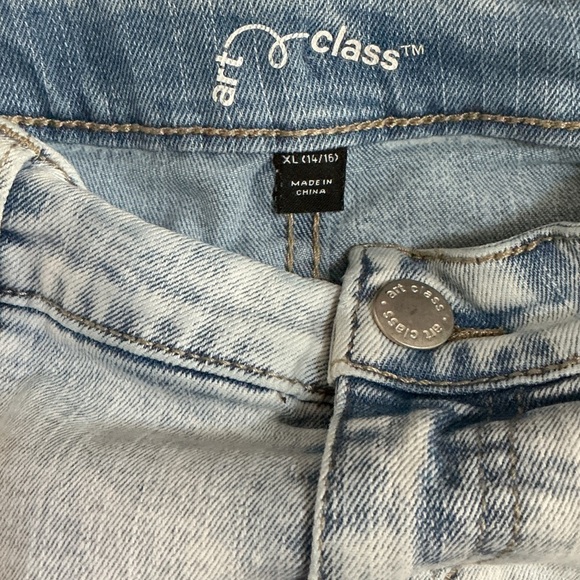Art Class Denim Light Wash Denim Jean Shorts Girls Sz XXL 14/16 - Picture 3 of 5